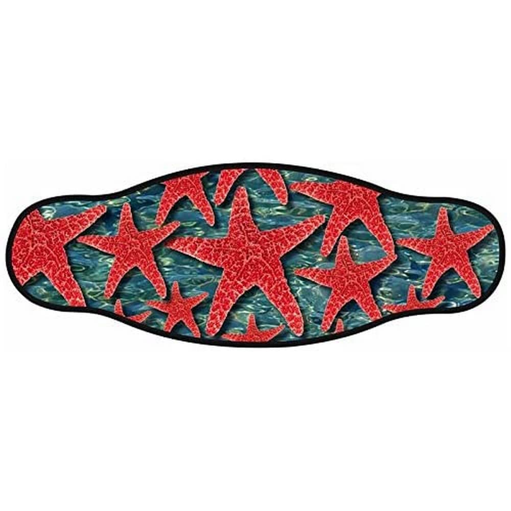 Best Divers Cinturino Maschera in Neoprene, Doppio Foglio, Stelle Marine