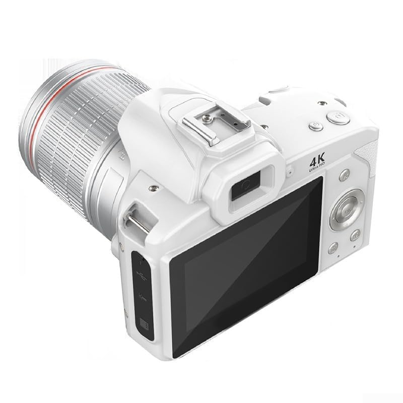 D5 - Fotocamera reflex digitale a doppio obiettivo con stabilizzazione zoom 16X, ampia apertura, touchscreen da 3 pollici e controllo integrato per fotografia e condivisione a distanza (nero)