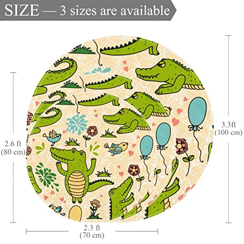 Tapis moderne antidérapant crocodiles mignons de haute qualité durable - 3