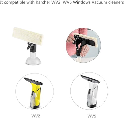 Miniatura 8 de XBERSTAR Almohadillas limpiadoras de vidrio para botella de spray para ventana karcher WV2 WV5