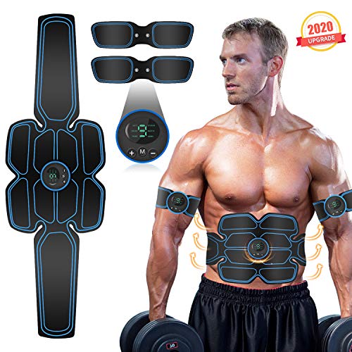 ROOTOK Electroestimulador Muscular Abdominales,Masajeador Eléctrico Cinturón con USB? Estimulación Muscular Masajeador Eléctrico Cinturón Abdomen/Brazo/Piernas/Glúteos