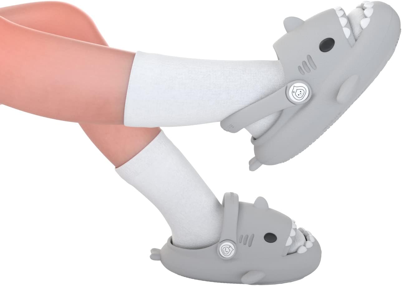 ChayChax Boys Girl Cloud Shark Slides Non-Slip Novelty Open Toe Sandals Extremely Comfy Cushioned Thick Sole Cute Cartoon Shower Slippers Indoor & Outdoor - Image 5