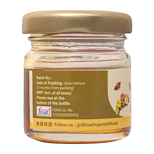 Image of Shiva Organic Raw Multi Flora Honey 50g | 100% Pure NMR Tested | Raw and Unprocessed