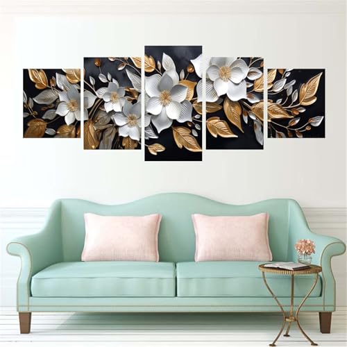 Broderie diamant 5D fleur kit complet 5 pièces comme cadeau créatif