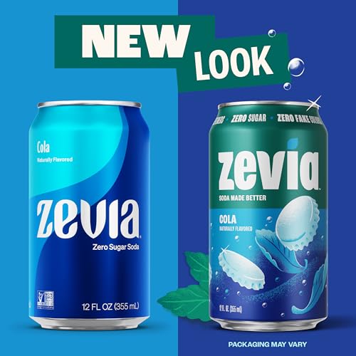 Image of Zevia Zero Sugar Soda, Nostalgic Variety Pack, 12 oz Cans (24-Pack) - Naturally Sweetened, Non-GMO Project Verified, Gluten-Free, Vegan