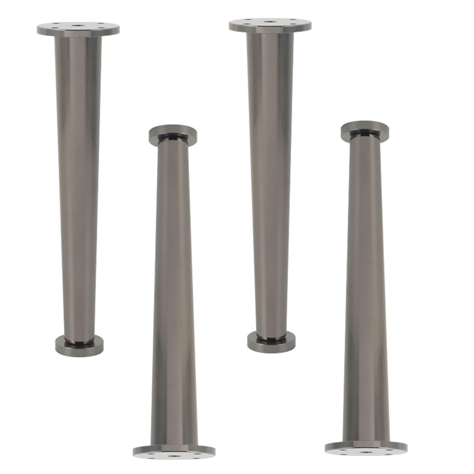 Generico Gambe per Mobili Piedini per Tavolo Regolabili in Lega di Alluminio 4 Pezzi Grigi 20 cm Superficie Anodizzata Altezza Piedini per Divano: 6-30 cm Piedini per Mobile 20 cm/7,9"