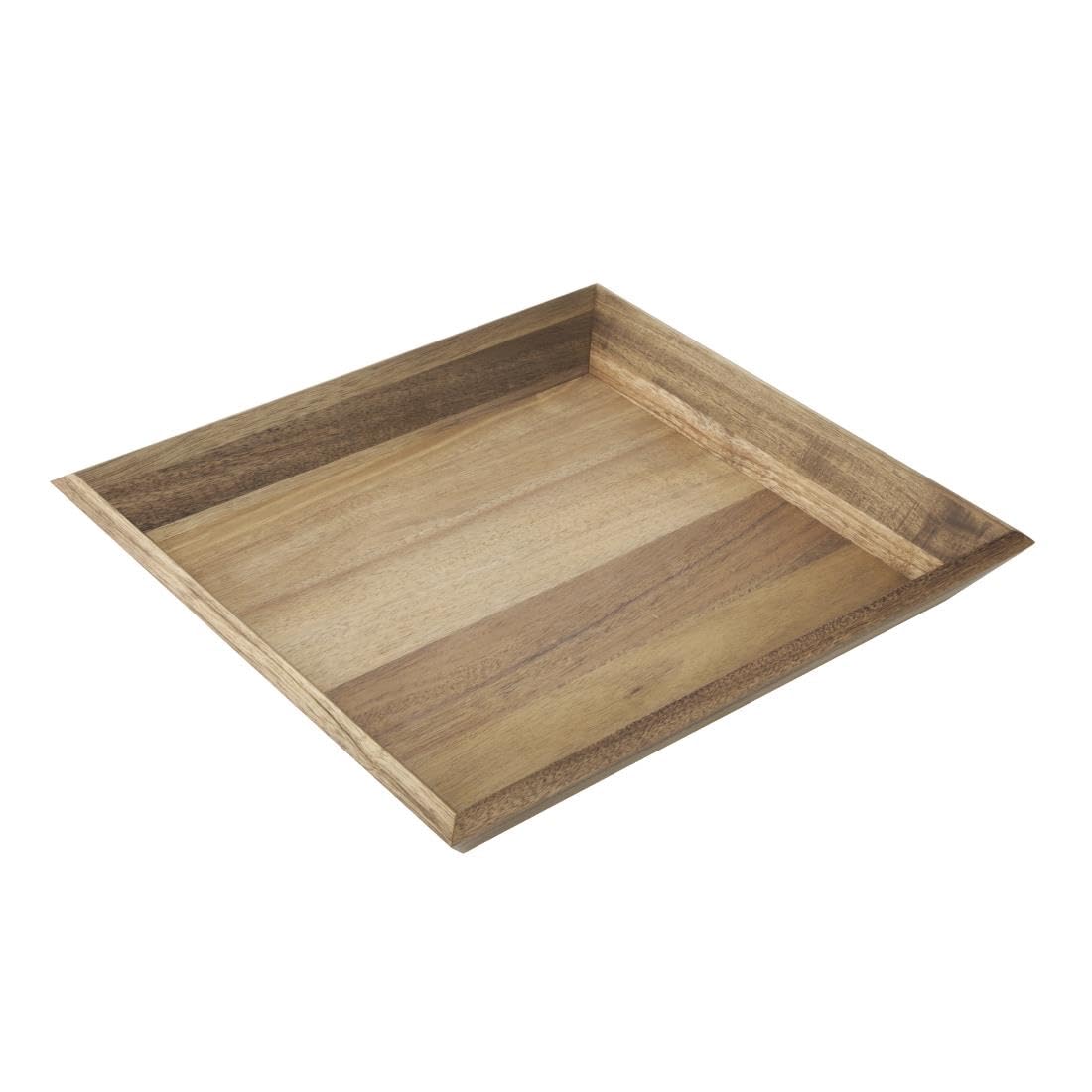 Olympia Acacia Wood Rectangular Tray 380x355mm - Fruit, Food Display Platter DP885
