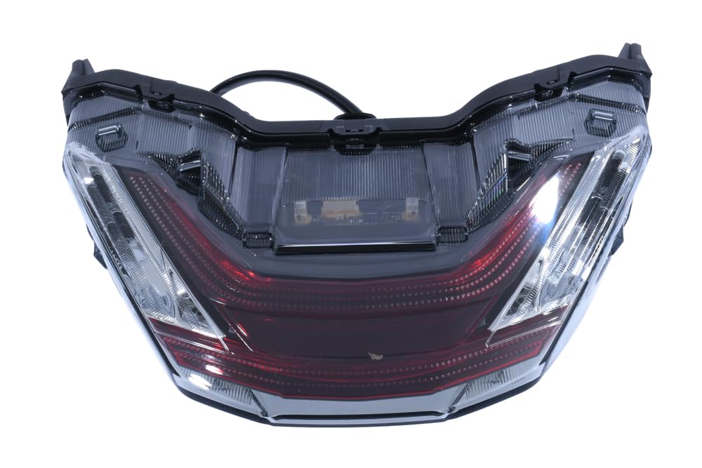 avdb-moto Światło tylne/stop LED kompatybilne z HONDA PCX 125/150 2015-2017, PCX 125/150 2015-2017 + Wbudowane kierunkowskazy (Czarny przydymiony)