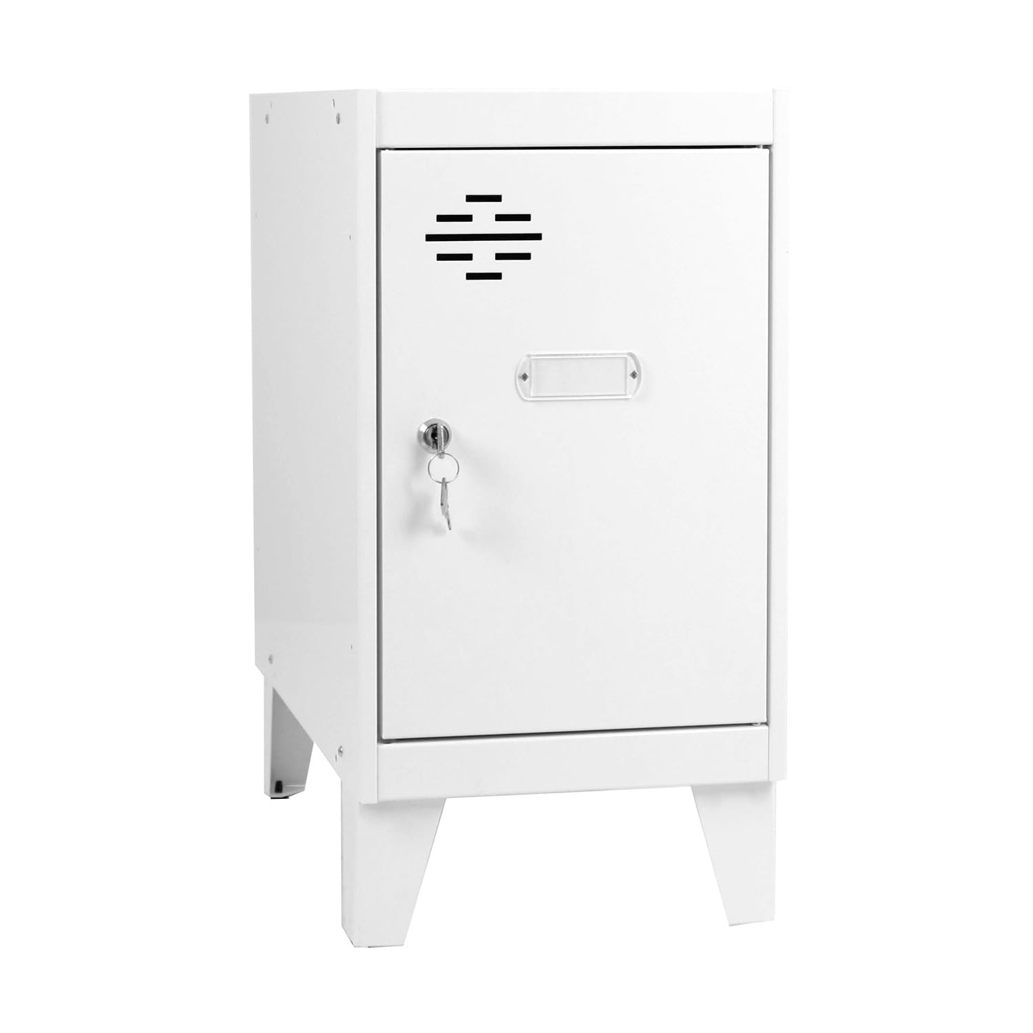 Simon Rack Taquilla Vestuario Pequeña 575x400x500 mm - Simonlocker | Incluye Pies, Pintura anticorrosión, Ranura de ventilación y etiquetador, Blanco