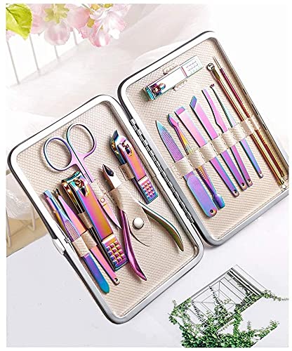 IOUYRRN Nagel-Clippers/Pediküre-Kit 15 Stücke Edelstahl Nagel-Klipps Set Haushalt Nagel Clippers Box Maniküre Set Nagel… – Bild 4