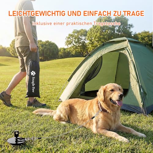 Erdanker mit Lock-Cap Verhindert das Herausziehen, 360° Anlegepflock Hund für Draußen,Hof,Strand&Camping,Rostfreie Anlegepflock für Hundekabel,Hofleine, bis zu 250lbs