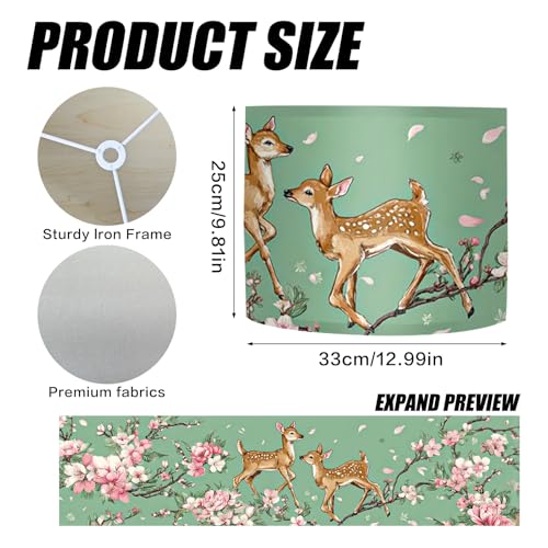 Image of Nuxovilar Lamp Shades Set of 2, 13 inch Top x 13 inch Bottom x 10 inch High (Spider)