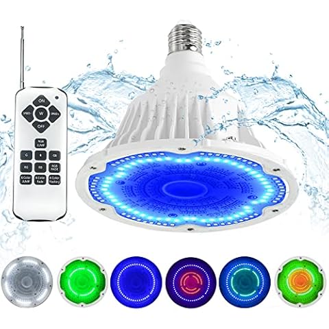 WYZM LED Swimming Pool Light Bulb for Pentair Hayward Light Fixture,120V,with Remote,IP68 Waterproof Cover