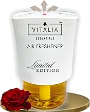 Vitalia Essentials RUSSIAN ROSE - Electric Automatic Air Freshener for Rooms & Bathrooms - 1 Machine + 1 Refill 45ml - 3W Low Power Consumption - Mild