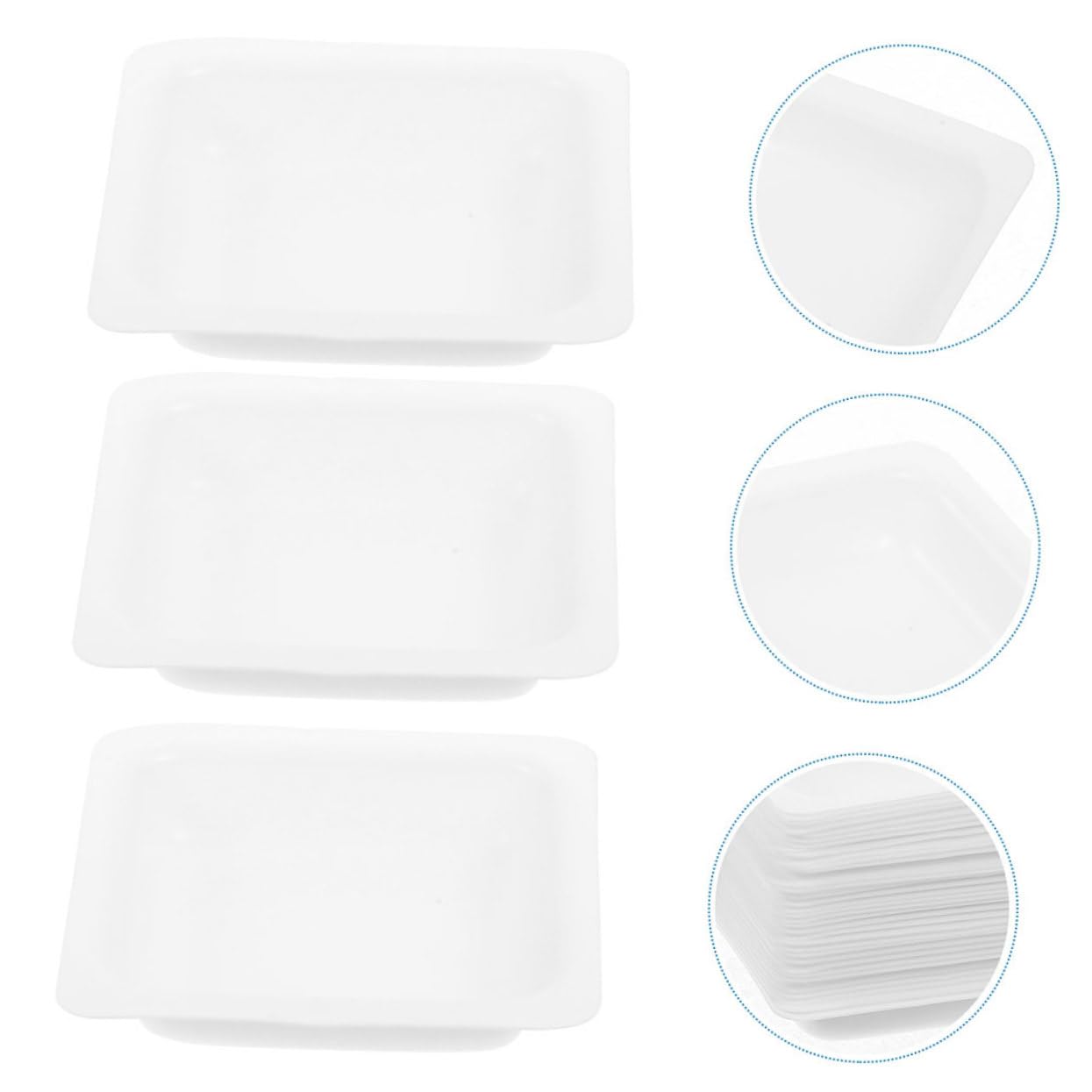 GLEAVI 250pcs Weighing Trays for Lab Use Weigh Boats for Powders and Liquids Capacity Easy to Clean Versatile Storage for Chemistry