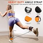 Ankle Resistance Bands, Ankle Bands for Working Out with Cuffs, Resistance Bands for Leg Butt Training Workout Equipment for Kickbacks Hip Gluteus Training Exercises, Ankle Strap with Exercise Bands - Image 4