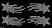 Clear 4x sm Shooting Star iron on Rhinestone Transfer crystal hotfix t-shirt transfer