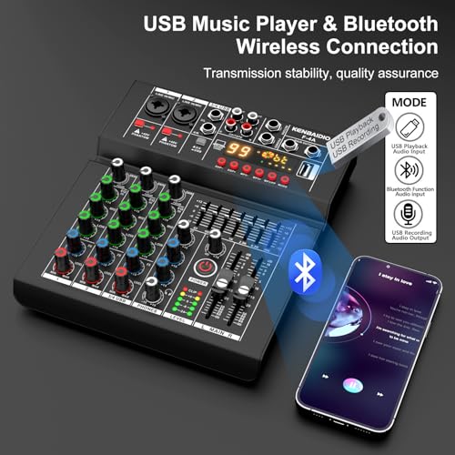 Professional Audio Mixer Bluetooth Enabled