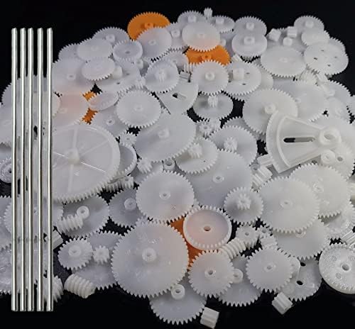 200pcs 0.5 Mold Plastic Motor Gears Small Set Plastic Crown Gear Single Double Reduction Gear Worm Gear Electric Motor