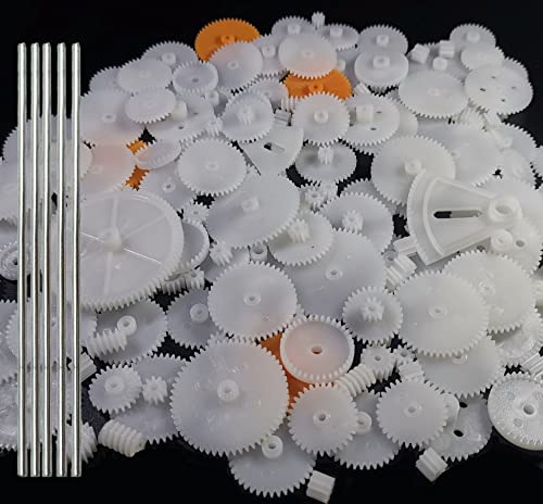 200Pcs 0.5 Mold Plastic Motor Gears Small Set Plastic Crown Gear Single Double Reduction Gear Worm Gear Electric Motor #TOP17
