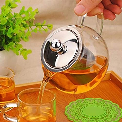 Chaleira doméstica, Chaleira de café Chaleira de vidro Bule de chá com infusor removível para restau