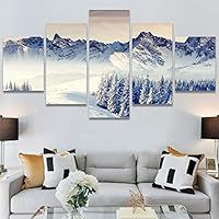 SIGNWIN 5 Panel Canvas Wall Art Modern Art Contemporary Landscape Multicolor Photography Relax/Calm Sky for Home Decorations Ready to Hang - 60