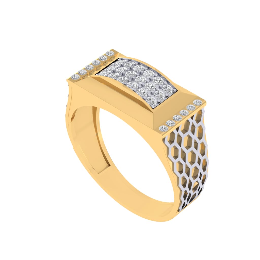 Pure 925 Sterling Silver Modern Designer Band Ring | Gold, Rhodium, Rose Gold Plating Options | Diamond Ring Gift for Men and Boys | Model RSM00047-picture-13