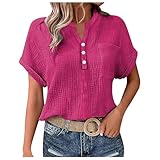 Camisa De Lino De Manga Corta para Mujer Blusa Mujer Manga Corta Túnica Blusas Y Camisas para Blusa Tallas Grandes Camisa Lino