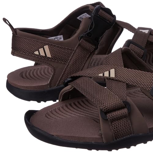 Image of Adidas Men NU GLADI M Synthetic Outdoor Sandal CBLACK /DOVGRY /BLIBLU | HPW45
