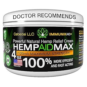 Instant Hemp Cream – Made in USA – Muscle, Foot, Shoulder, Neck, Joints and Back – Natural Hemp Oil Extract Moisturizing…