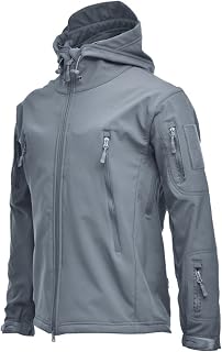 MABEK Mens Jackets Men Jacket Classic Hooded Windproof Waterproof Soft and Comfortable Outdoor Soft Shell Jacket