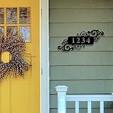 Customized Metal Address Plaque with Personalized House Number for Outdoor Use - Can be Mounted on W