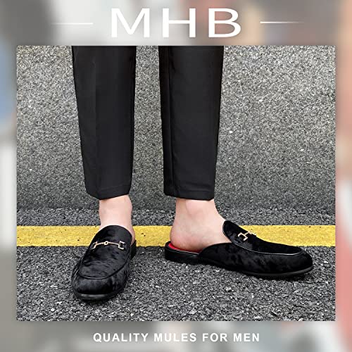 MHB Men's Mule Stylish Backless Slip-On Loafer Casual Dress Sandal Shoes Fashionable Slipper for Men Plus Size 7-132
