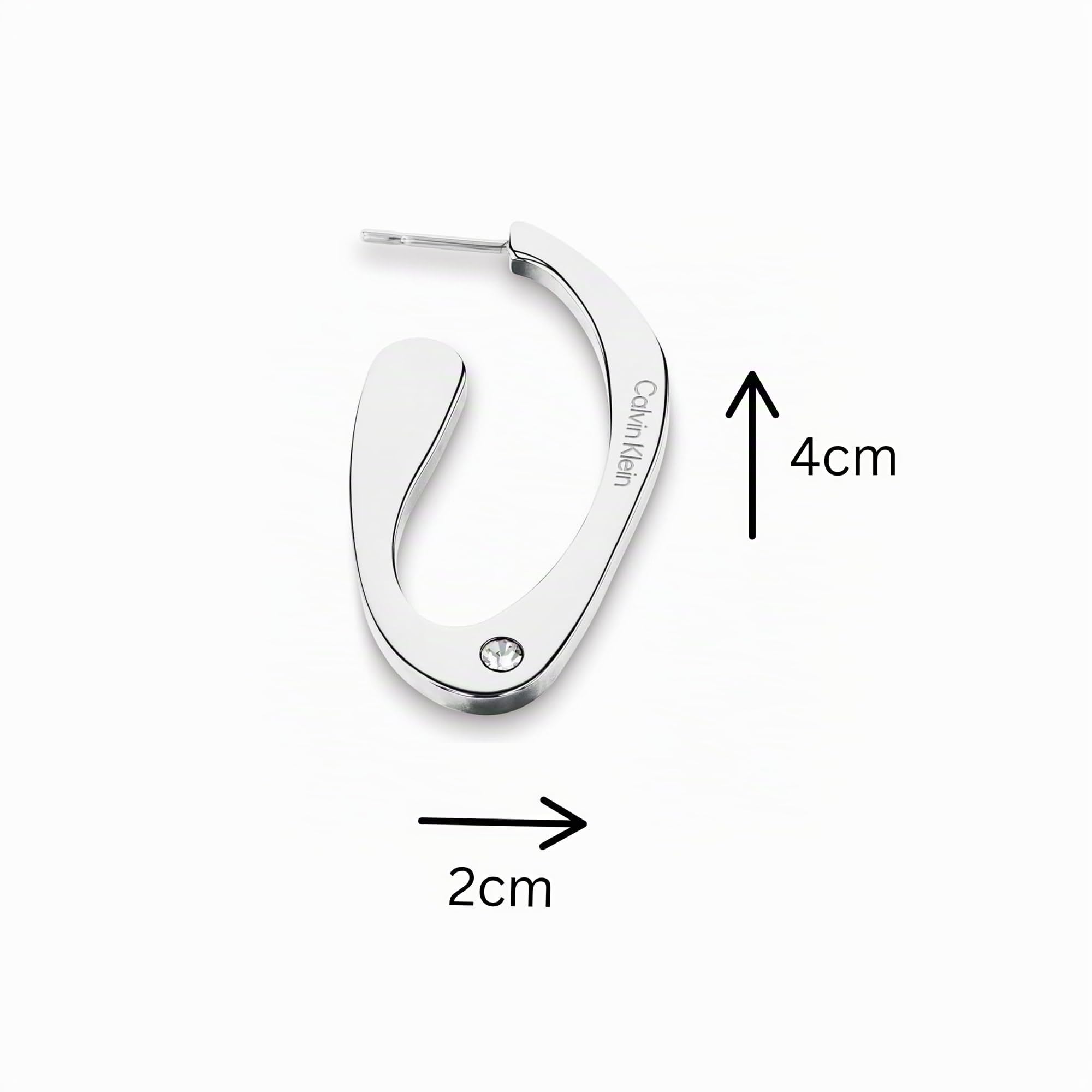 Calvin Klein ARMONIOUS CONNECTION 35000689 - Pendientes de aro para mujer de acero inoxidable adornados con cristales, talla única, Acero inoxidable, Sin piedra preciosa