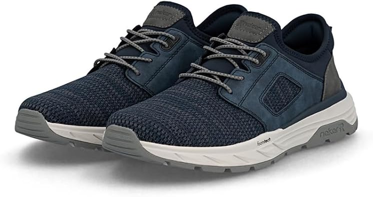 Rieker New Mens 06150-14 Thorben 50 Sneaker Ozean-Grey/Denim/Smoke 43
