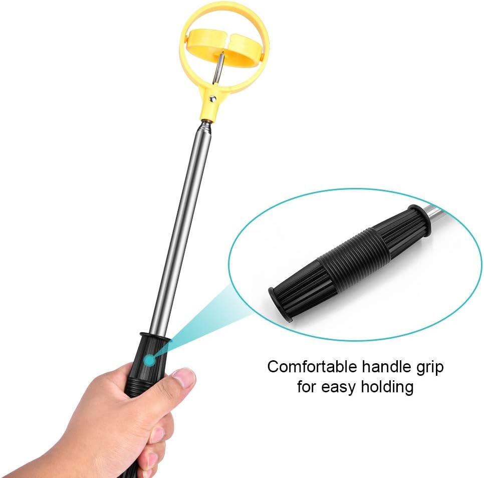 Yosoo Health Gear Golf Ball Retriever, Telescopic Golf Ball Pick-up, Golf Ball Picker Automatic Locking Scoop(yellow)