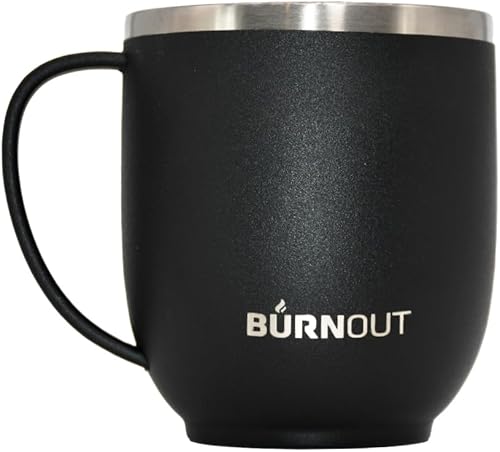 Miniatura 3 de BurnOut Taza reguladora de temperatura para el hogar y la oficina, 12 onzas, color negro, bebida ahora y tecnología Heat-Zorb