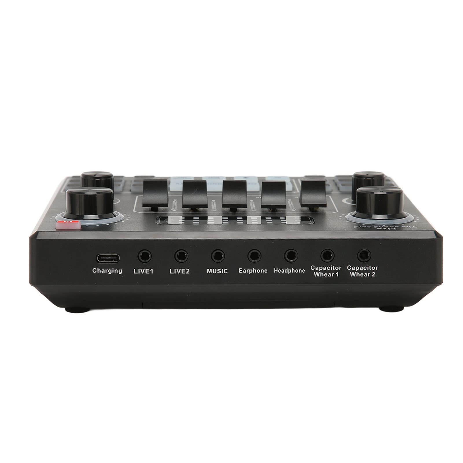 Bewinner Scheda audio Voice Changer, Quad Sound Mixer Board con 12 effetti sonori, scheda audio live per mixer DJ, Music Studio Recording, compatibile con telefono cellulare, PC, computer