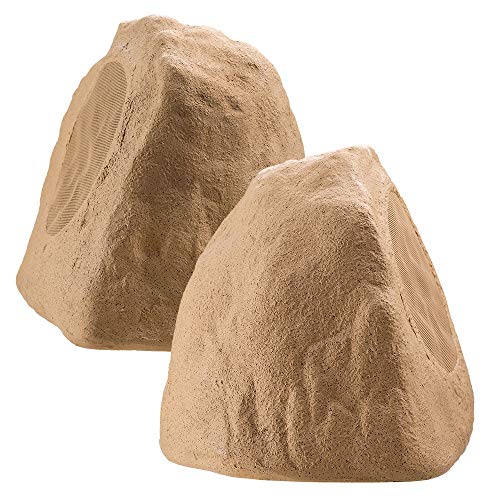 Osd Audio 8" Wireless Bluetooth Outdoor Rock Speaker Sandstone Canyon Brown Pair Ip67 Power Supply Btr805 #TOP2