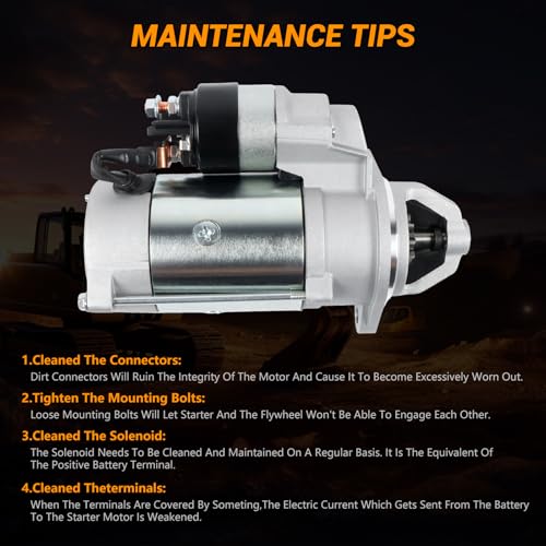 12V 2.3KW 9T Motor de Arranque 139709GT 139709 37950GT reemplazo compatible con elevador de pluma telescópica S-40 S-45 S-60 S-65 S-80 S-85 para elevador de pluma articulada Z-135/70 Z-45 XC Z-45 miniatura 6