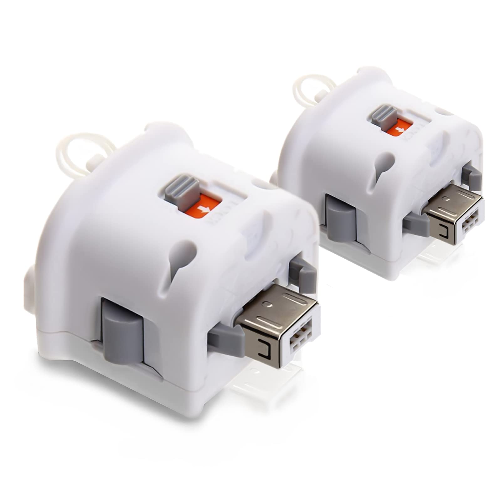 Zerone 2 adattatori Motion Plus con custodia in silicone per controller Remote Controller Esterno Remote Motion Plus Sensor Accessori per telecomando U (bianco)