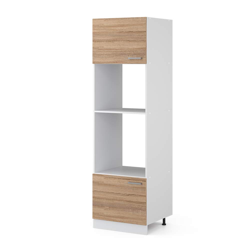 Vicco Mikrowellenschrank R-Line, Sonoma, 60 cm, zur freien Kombination innerhalb modularer Küchensysteme