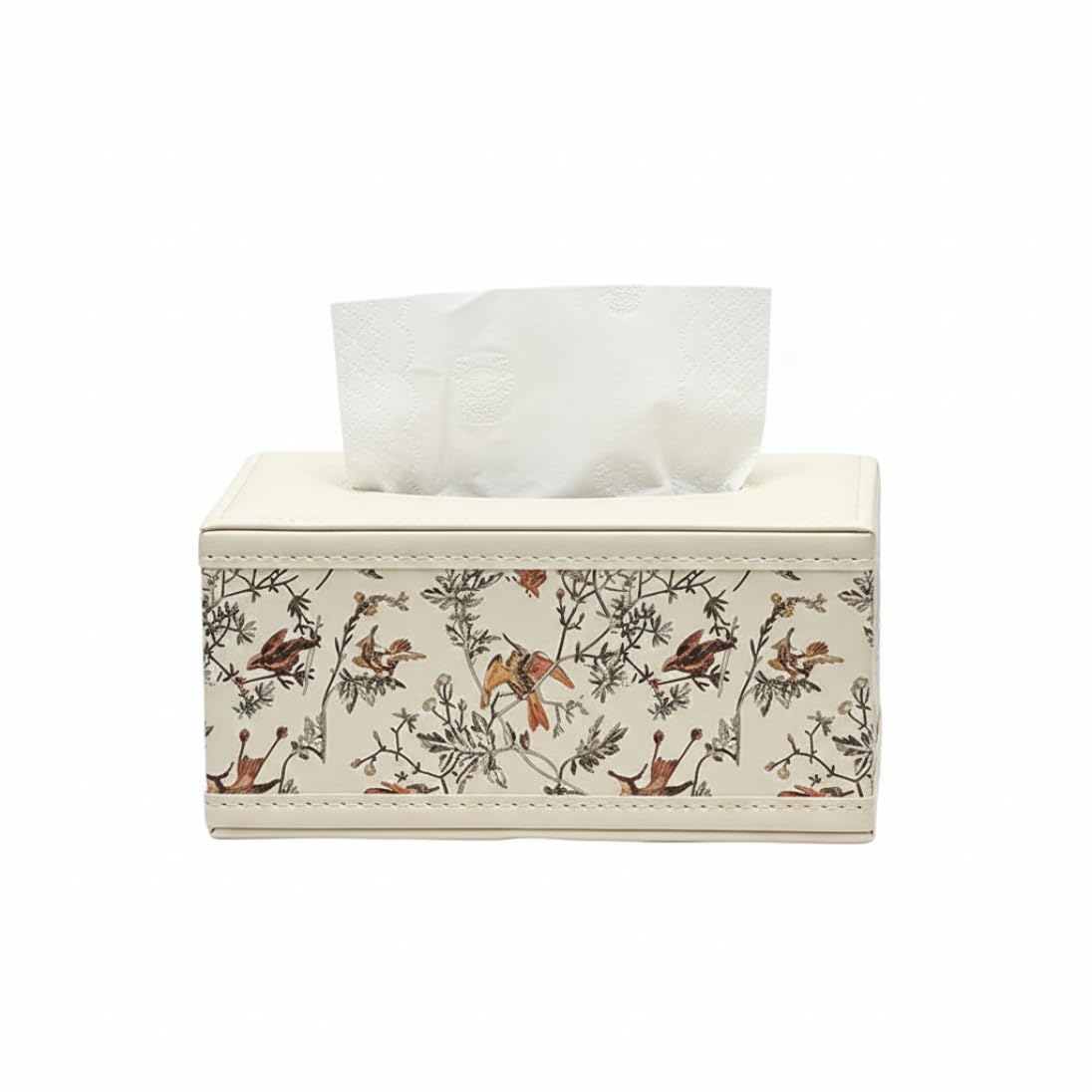 Tsawntd Rectangle Tissue Box Cover, Decorative Rectangular Tissue Box Cover - Pu Leather Holder Rectangular With Storage, Fits 90% Of Standard Tissues For Home, Hotel, Office