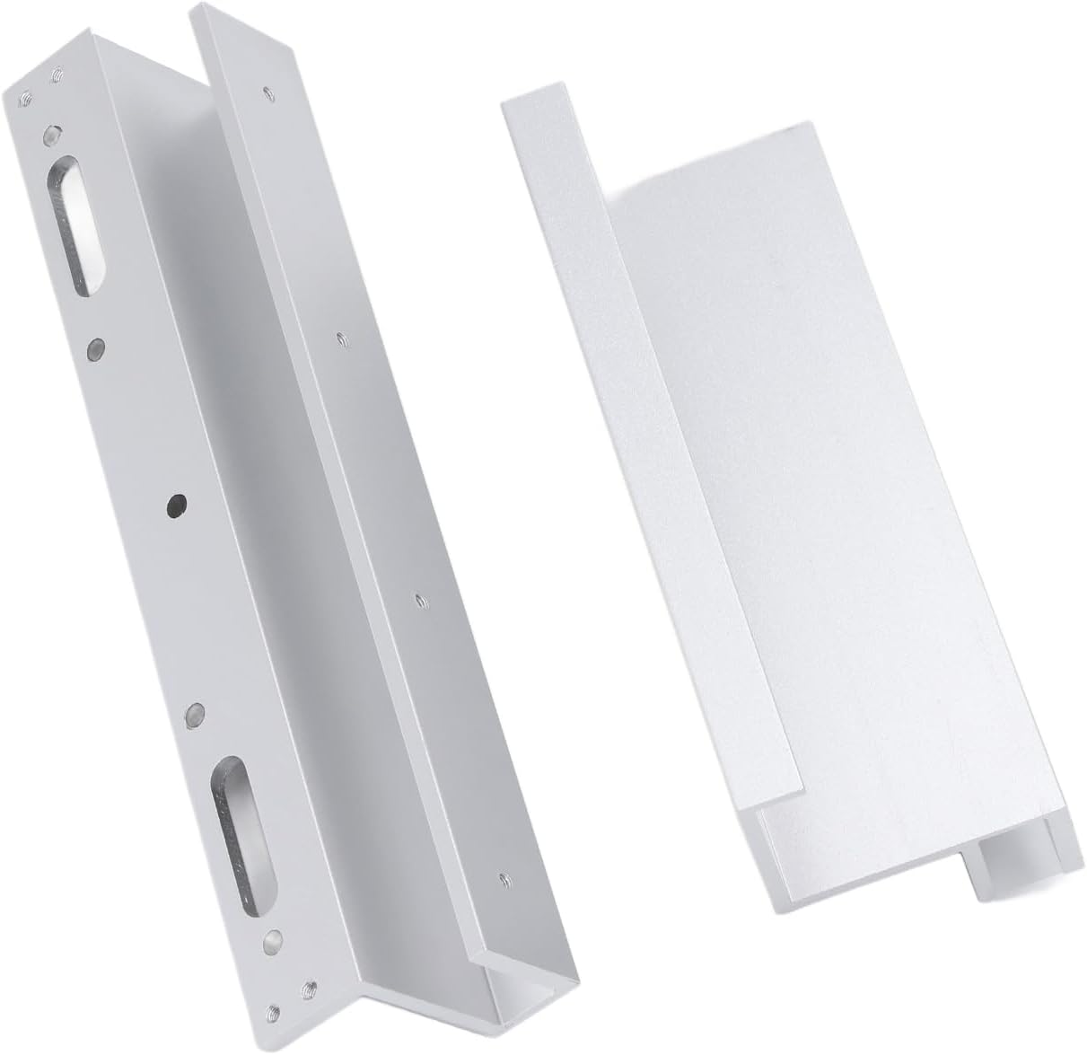 Electric Magnetic Lock Bracket Sturdy with Matte Finish for Single Door Access Control, Ideal for Homes and Offices, Aluminum Alloy, 2 Brackets
