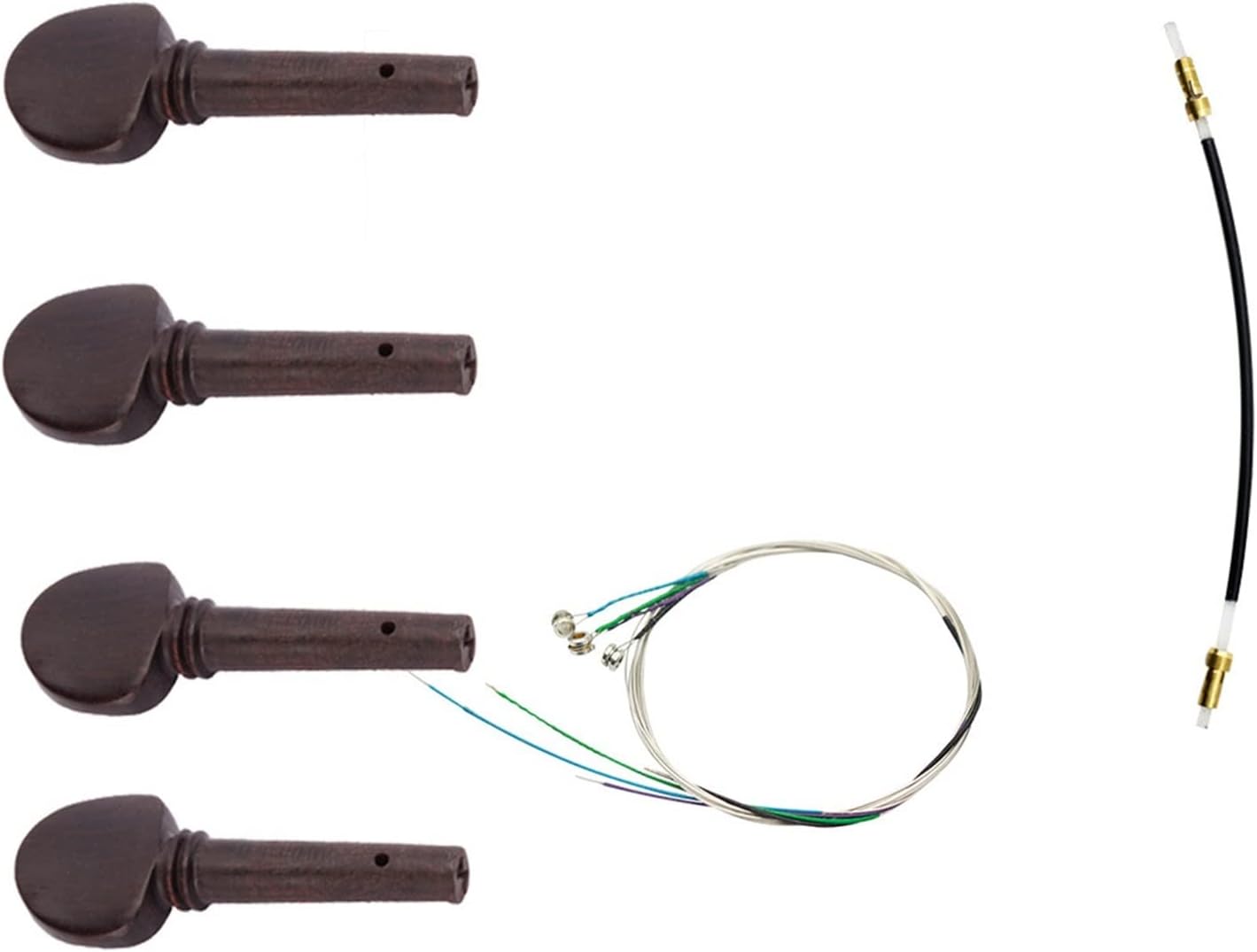 Violin Accessories Parts Violin Three-Piece Set of Strings + Ebony Peg + Tail Rope
