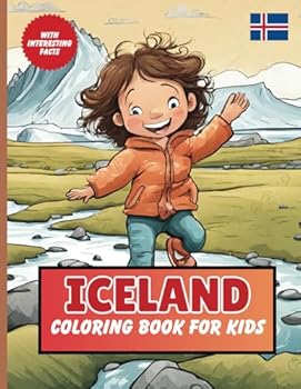 Paperback Iceland Coloring Book For Kids: With Interesting Facts Book