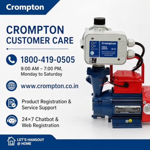 Image of Crompton 0.5hp Pressure Booster Pump | 0.5hp with Automatic Pump Controller Switch |Water Pump 0.5hp | 0.5hp Pressure Pump