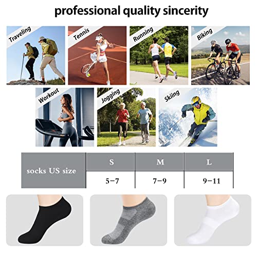 Inhees Ankle Socks Women's No Show Thin Athletic Running Low Cut Short Socks(5/8Pairs) #TOP6
