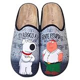 VULCA-BICHA S.L. - Zapatillas de casa VULCA BICHA Hombre - Textil para: Hombre Color: Grenoble Gris Negro Talla: 39