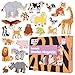 SPARK & WOW Wooden Magnets - Animals - Set of 20 - Magnets for Kids Ages 2+ - Cute Animal Magnets for Fridges, Whiteboards and More